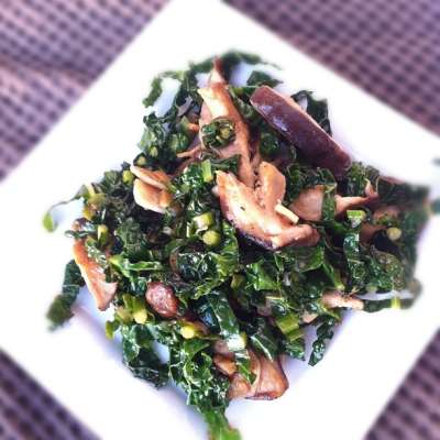 Shiitake Mushrooms and Kale